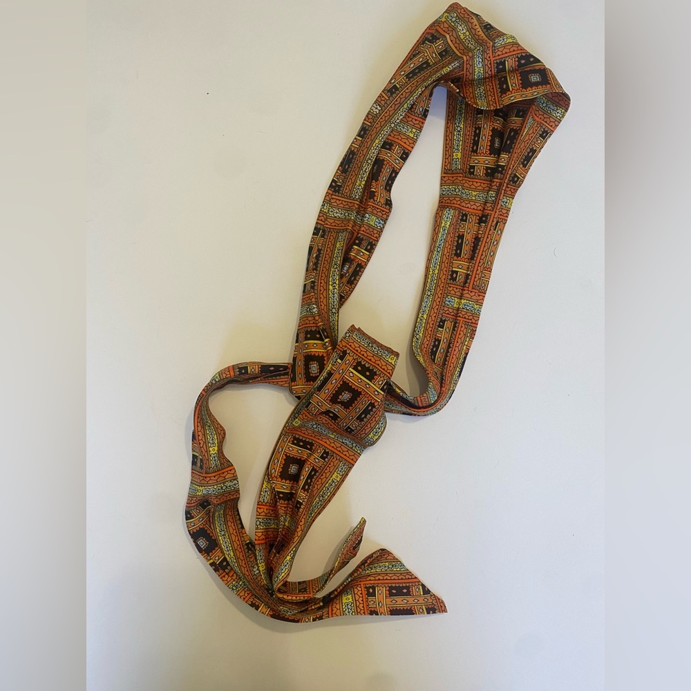 Roland Orange Patterned Scarf